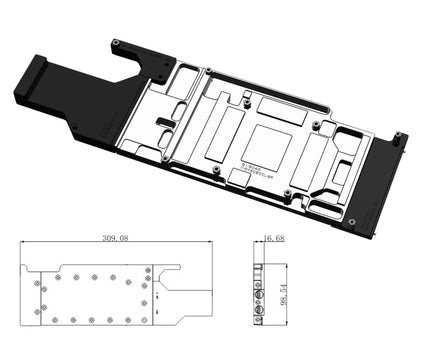 Bykski Durable Metal/POM GPU Water Block and Backplate For GALAXY GEFORCE RTX 3090 24GB CLASSIC (N-GY3090CL-SR) - Continuous Usage