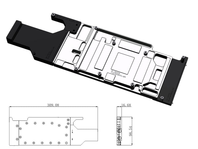 Bykski Durable Metal/POM GPU Water Block and Backplate For GALAXY GEFORCE RTX 3090 24GB CLASSIC (N-GY3090CL-SR) - Continuous Usage