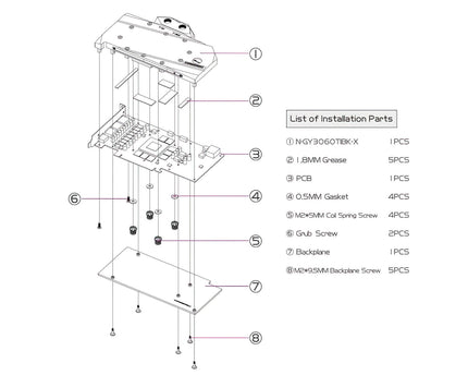 Bykski Full Coverage GPU Water Block and Backplate for GALAXY RTX 3060Ti EX (1-CLICK OC)(N-GY3060TIBK-X)
