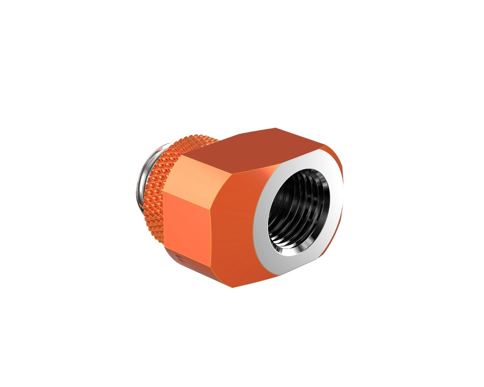 PrimoChill InterConnect SX Male to Female G 1/4in. Offset Full Rotary Fitting - Candy Copper