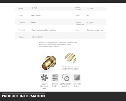 Bykski Barbed Fitting for 1/4in. (8mm) ID Flexible Tubing (B-TJ2) - Black