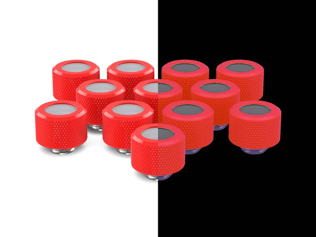 PrimoChill 14mm OD Rigid SX Fitting - 12 Pack - UV Red