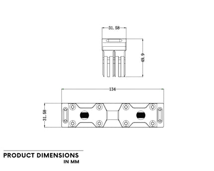 Bykski Durable Metal 4 Channel DDR4/5 Memory Heat Spreader/Block Combo (B-MRCOV-SR) - Continuous Usage