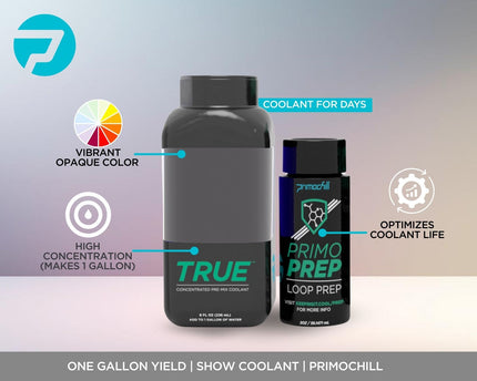 PrimoChill True Opaque - Computer WaterCooling Coolant, Concentrate, Solid/Non-Transparent, Full Protection, PrimoPrep Included, Proudly Made in the USA (Yields a Gallon of Coolant) - Gray