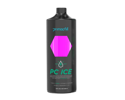 PrimoChill Ice - Computer WaterCooling Coolant, Low-Conductive, Transparent, Full Protection, Proudly Made in the USA (32oz/.9L) - UV Pink