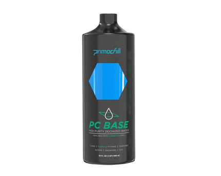 PrimoChill Base - Computer WaterCooling High Purity Deionized Water, No Protection, Add your Additives/Inhibitors, Proudly Made in The USA (32oz/.9L) - Transparent - Electric UV Blue