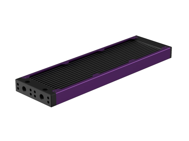 PrimoChill 360SL (30mm) EXIMO Modular Radiator, Black POM, 3x120mm, Triple Fan (R-SL-BK36) Available in 20+ Colors, Assembled in USA and Custom Watercooling Loop Ready - Candy Purple