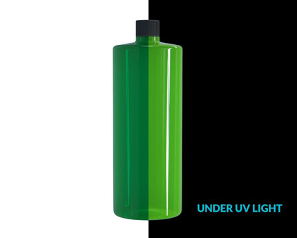 PrimoChill Base - Computer WaterCooling High Purity Deionized Water, No Protection, Add your Additives/Inhibitors, Proudly Made in The USA (32oz/.9L) - Transparent - UV Green