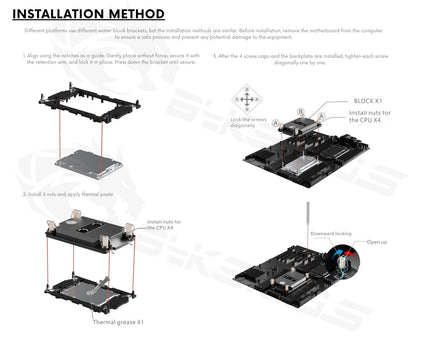 Bykski Durable 4x80mm 2U Server AIO Liquid CPU Cooler For Dual Intel Copper/Ice Lake (LGA 4189) - Continuous Usage