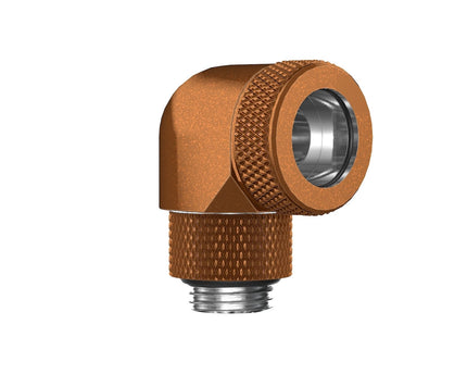 PrimoChill InterConnect SX Premium G1/4 to 90 Degree Adapter Fitting for 14MM Rigid Tubing (FA-G9014) - Copper