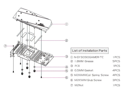 Bykski Full Coverage GPU Water Block w/ Integrated Active Backplate for GALAXY RTX 3090 GAMER (N-GY3090GAMER-TC)