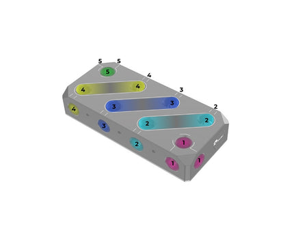 Bykski Versatile POM Fluid Distribution/Routing Block Engineered For 24-Hour Reliability (B-DP-5WAY-X)