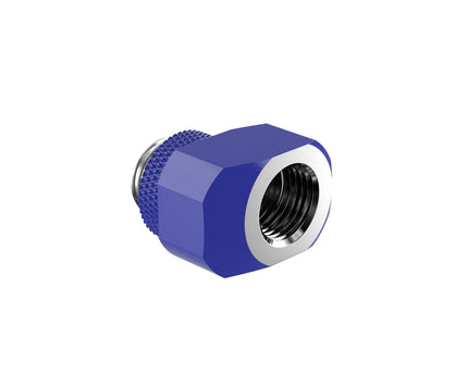 PrimoChill InterConnect SX Male to Female G 1/4in. Offset Full Rotary Fitting - 10mm - True Blue
