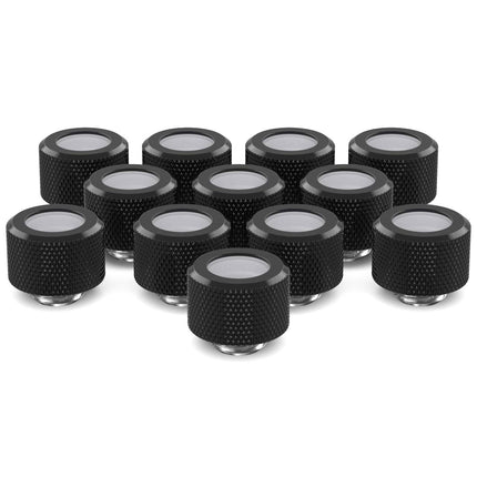 PrimoChill 14mm OD Rigid SX Fitting - 12 Pack - Satin Black