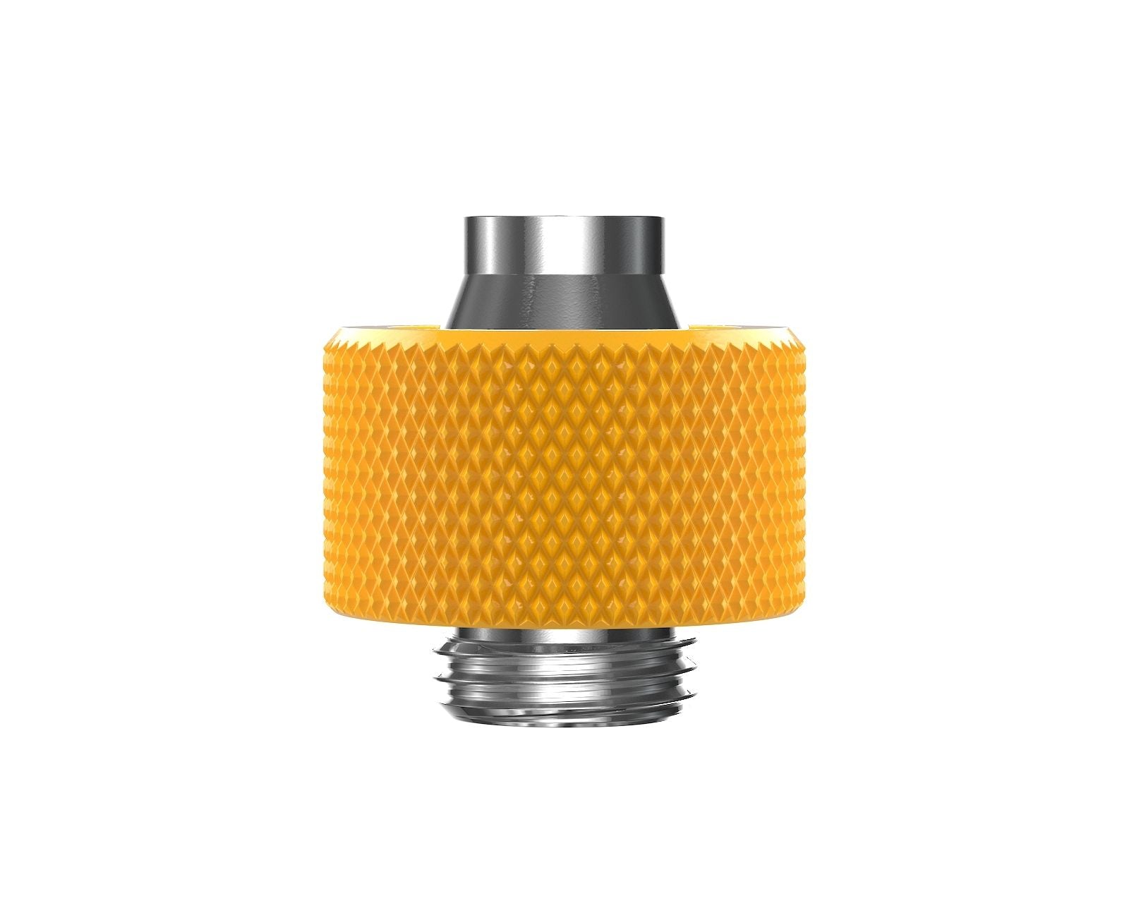 PrimoChill SecureFit SX - Premium Compression Fitting For 7/16in ID x 5/8in OD Flexible Tubing (F-SFSX758) - Available in 20+ Colors, Custom Watercooling Loop Ready - Yellow