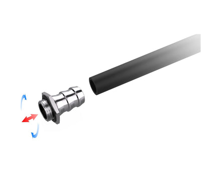 Bykski Stainless Steel Durable Server P-Lok Fitting - Barbed G1/8 for 6mm (1/4in) Pushlok Tubing (G 1/8-CC-TJ2-SS-X)