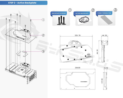 Bykski Full Coverage GPU Water Block w/ Integrated Active Backplate for ASUS TUF RTX 3090 24G GAMING (N-AS3090TUF-TC-V2)