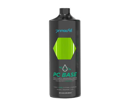 PrimoChill Base - Computer WaterCooling High Purity Deionized Water, No Protection, Add your Additives/Inhibitors, Proudly Made in The USA (32oz/.9L) - Transparent - UV Brite Green