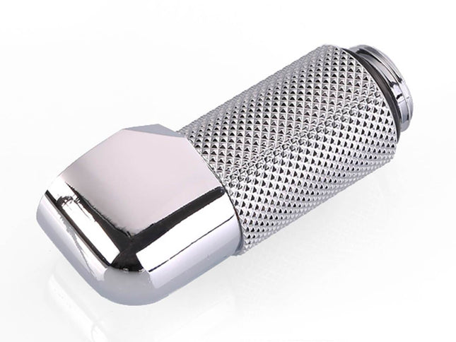 Bykski G 1/4in. Male to Female 90 Degree Rotary 25mm Extension Elbow Fitting (B-RD90-EXJ25) - Silver