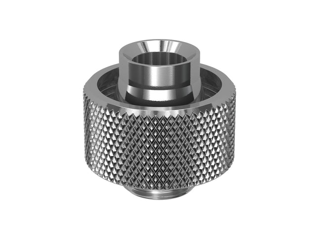 PrimoChill SecureFit SX - Premium Compression Fitting For 1/2in ID x 3/4in OD Flexible Tubing (F-SFSX34) - Available in 20+ Colors, Custom Watercooling Loop Ready - Silver Nickel