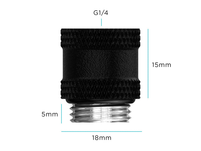 PrimoChill Male to Female G 1/4in. 15mm SX Extension Coupler - Candy Copper