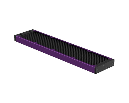 PrimoChill 480SL (30mm) EXIMO Modular Radiator, Black POM, 4x120mm, Quad Fan (R-SL-BK48) Available in 20+ Colors, Assembled in USA and Custom Watercooling Loop Ready - Candy Purple