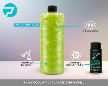 PrimoChill Vue - Computer WaterCooling Coolant, Visual Flow, Solid/Non-Transparent, Full Protection, PrimoPrep Included, Proudly Made in the USA (32oz/.9L) - UV NV Green