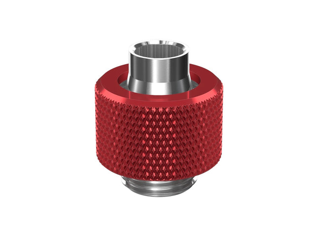PrimoChill SecureFit SX - Premium Compression Fitting For 3/8in ID x 1/2in OD Flexible Tubing (F-SFSX12) - Available in 20+ Colors, Custom Watercooling Loop Ready - Candy Red