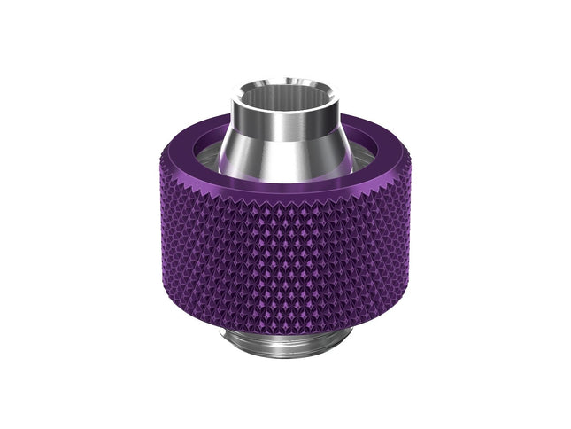 PrimoChill SecureFit SX - Premium Compression Fitting For 3/8in ID x 5/8in OD Flexible Tubing (F-SFSX58) - Available in 20+ Colors, Custom Watercooling Loop Ready - Candy Purple