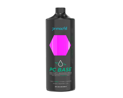 PrimoChill Base - Computer WaterCooling High Purity Deionized Water, No Protection, Add your Additives/Inhibitors, Proudly Made in The USA (32oz/.9L) - Transparent - UV Pink
