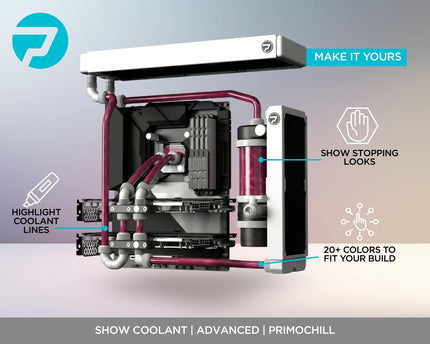PrimoChill Vue - Computer WaterCooling Coolant, Visual Flow, Solid/Non-Transparent, Full Protection, PrimoPrep Included, Proudly Made in the USA (32oz/.9L) - Black Cherry Violet