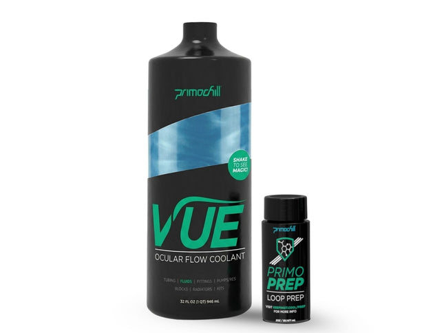 PrimoChill Vue - Computer WaterCooling Coolant, Visual Flow, Solid/Non-Transparent, Full Protection, PrimoPrep Included, Proudly Made in the USA (32oz/.9L) - Powder Blue