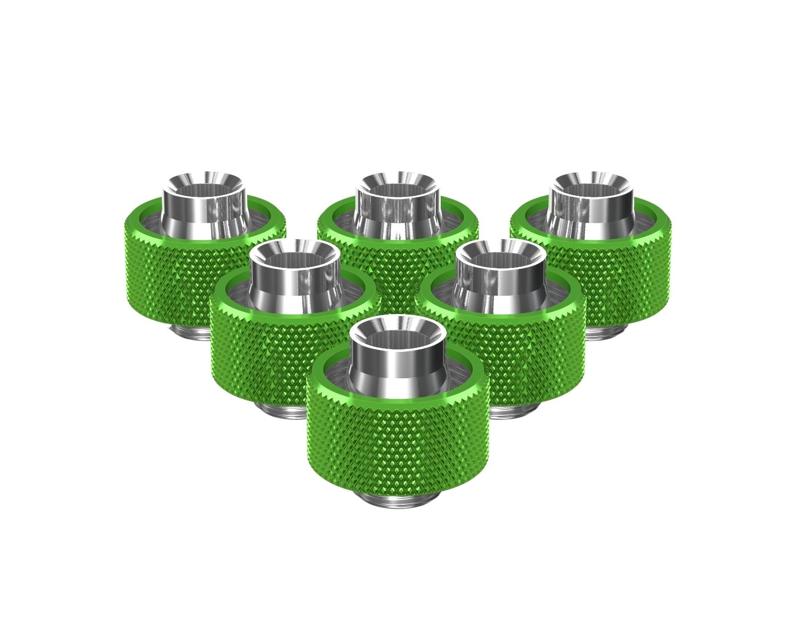 PrimoChill SecureFit SX - Premium Compression Fittings 6 Pack - For 1/2in ID x 3/4in OD Flexible Tubing (F-SFSX34-6) - Available in 20+ Colors, Custom Watercooling Loop Ready - Toxic Candy