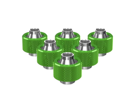 PrimoChill SecureFit SX - Premium Compression Fitting For 7/16in ID x 5/8in OD Flexible Tubing 6 Pack (F-SFSX758-6) - Available in 20+ Colors, Custom Watercooling Loop Ready - PrimoChill - KEEPING IT COOL Toxic Candy