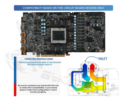 Bykski Full Coverage GPU Water Block and Backplate for PowerColor RX 6800 XT Red Dragon (A-PC6800XT-X)
