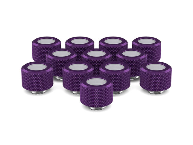 PrimoChill 14mm OD Rigid SX Fitting - 12 Pack - Candy Purple