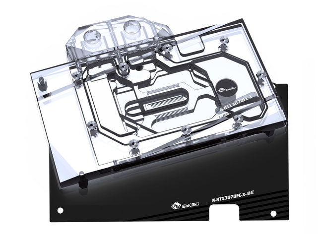 Bykski Full Coverage GPU Water Block and Backplate for RTX 3060Ti/3070 Founders Edition (N-RTX3070FE-X)