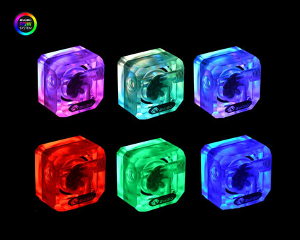 Bykski 3-Way Flow Indicator - w/ 5v Addressable RGB (RBW) (B-FMpa-V3-X)