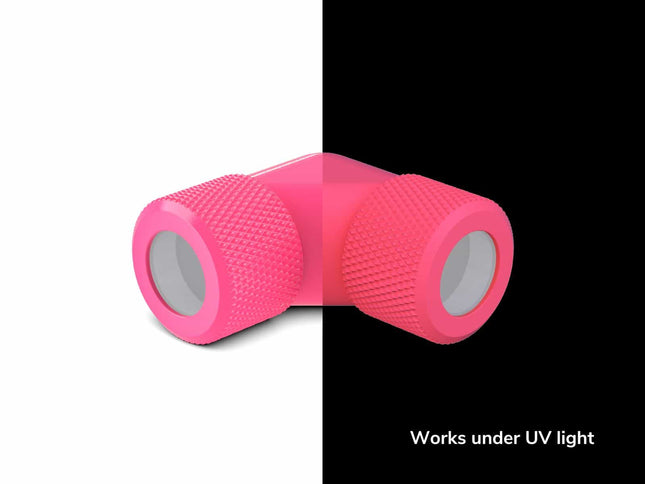 PrimoChill 14mm Rigid SX 90 Degree Fitting Set - PrimoChill - KEEPING IT COOL UV Pink