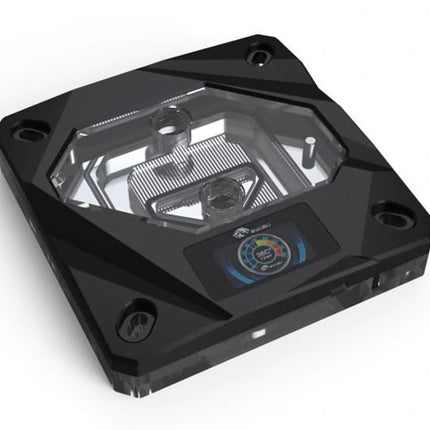 Bykski CPU-FIRE-ON-I CPU Water Cooling Block w/ Temp Digital Display - Black w/ 5v Addressable RGB (RBW) (LGA 115x / 20xx)