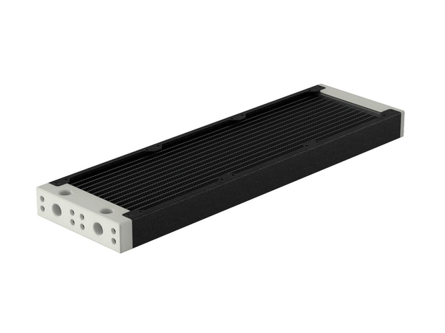 PrimoChill 360SL (30mm) EXIMO Modular Radiator, White POM, 3x120mm, Triple Fan (R-SL-W36) Available in 20+ Colors, Assembled in USA and Custom Watercooling Loop Ready - TX Matte Black