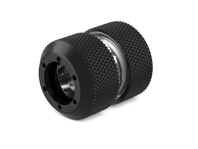 PrimoChill 1/2in. Rigid RevolverSX Series Coupler Fitting - Satin Black - Satin Black