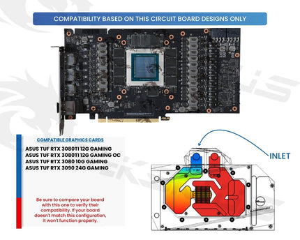 Bykski Full Coverage GPU Water Block w/ Integrated Active Backplate for ASUS TUF RTX 3090 24G GAMING (N-AS3090TUF-TC-V2)
