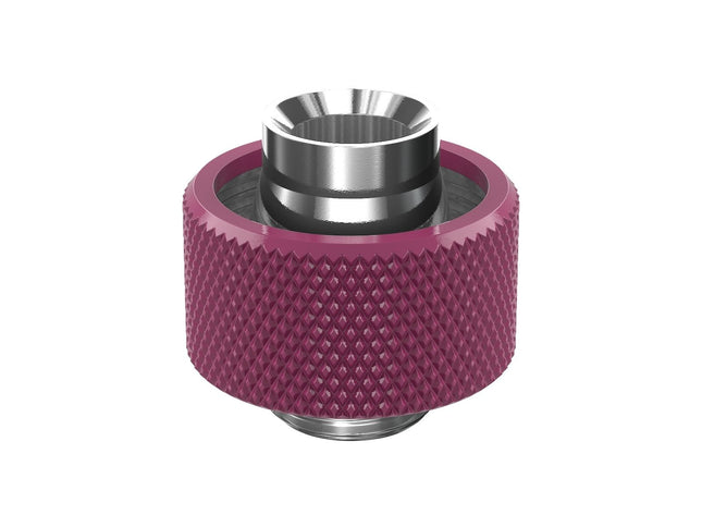 PrimoChill SecureFit SX - Premium Compression Fitting For 1/2in ID x 3/4in OD Flexible Tubing (F-SFSX34) - Available in 20+ Colors, Custom Watercooling Loop Ready - Magenta