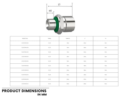Bykski Stainless Steel Durable Server P-Lok DIY Fitting - G 1/4 to 18mm Threaded Coupler (CC-DTJ-SR-18-04)