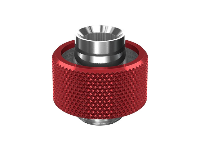 PrimoChill SecureFit SX - Premium Compression Fitting For 1/2in ID x 3/4in OD Flexible Tubing (F-SFSX34) - Available in 20+ Colors, Custom Watercooling Loop Ready - Candy Red