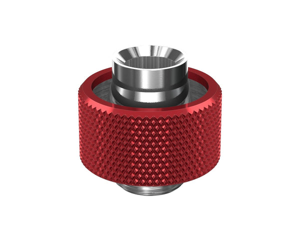PrimoChill SecureFit SX - Premium Compression Fitting For 1/2in ID x 3/4in OD Flexible Tubing (F-SFSX34) - Available in 20+ Colors, Custom Watercooling Loop Ready - PrimoChill - KEEPING IT COOL Candy Red