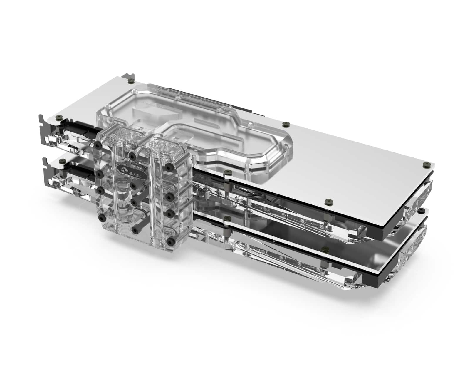 Gpu Multi Block Bykski Dual GPU 40mm SLI/CF Connection Bridge Block for TC Blocks - (B ...