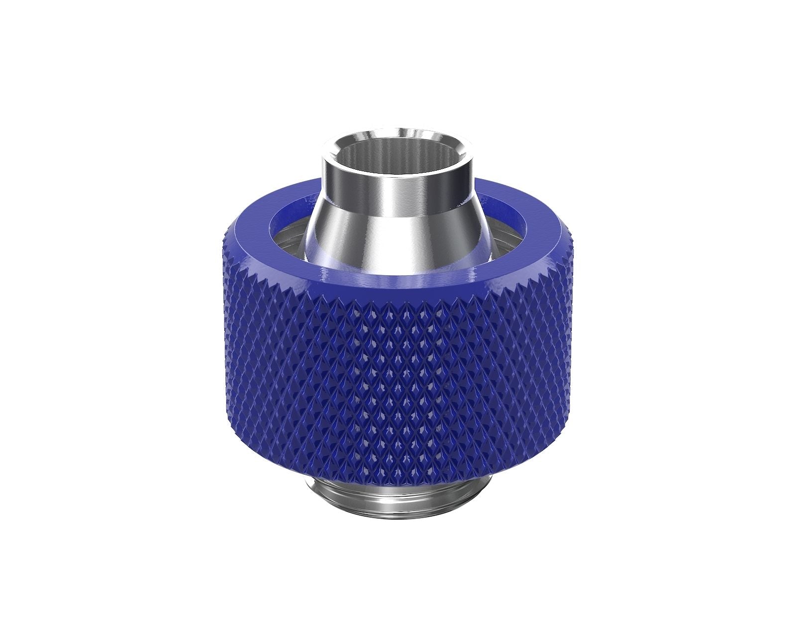 PrimoChill SecureFit SX - Premium Compression Fitting For 3/8in ID x 5/8in OD Flexible Tubing (F-SFSX58) - Available in 20+ Colors, Custom Watercooling Loop Ready - True Blue