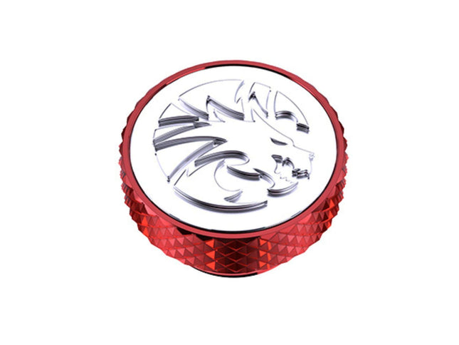 Bykski G 1/4in. Knurled Dragon Logo Stop Plug (B-PD5-DG) - Red